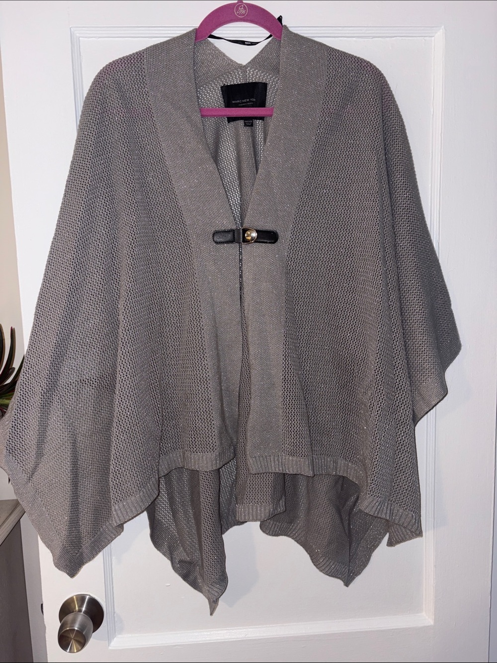 Marc New York Sparkly Knit Shawl/Poncho